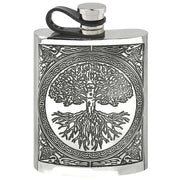 english-pewter-company-6oz-tree-of-life-flexi-cap-hip-flask---silver-34310783