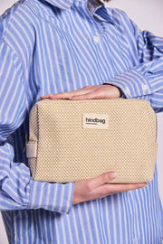 Hindbag Leon Woven Toilettaske - Nude Beige