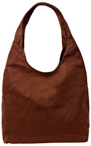 Roka Hoxton Large Bomuld Canvas Skuldertaske - Lindt Brown