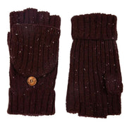 dents-ribbed-knit-fingerless-gloves---burgundy-34477718