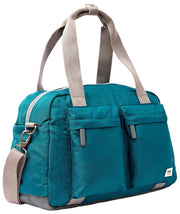 Roka Gatwick lille genbrugslærred Duffeltaske - Deep Teal Blue