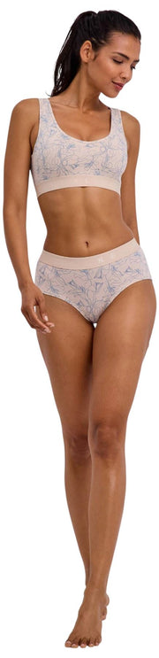 Falke Daily Comfort Print 2-Pack Hipster Brief - Beige/Blå