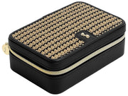Stackers Luxury Travel smykkeskrin - Sort Raffia
