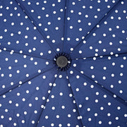 Roka Waterloo genbrugsnylon paraply - Navy Polka Dot