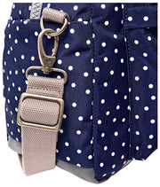 Roka Gatwick Small Genbrugslærred Duffle Bag - Navy Polka Dot