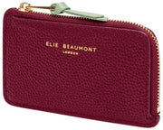 Elie Beaumont Coin Cardholder - Vinrød/Mintgrøn
