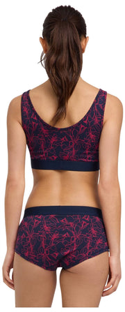 Falke Daily Comfort Print 2-Pak Bustier Bralette - Rød/Sort