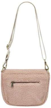 Hindbag Margault Teddy Skuldertaske - Powder Pink