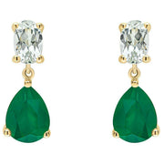 elements-gold-toi-et-moi-amethyst-and-onyx-9ct-gold-drop-earrings---goldgreen-35461291