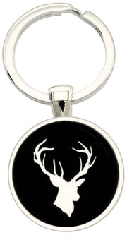 Bassin og Brown Stag Key Ring - Sort/hvid