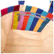 Roka Marylebone Stor bomuldslærred Oversized mulepose - bred multistribe