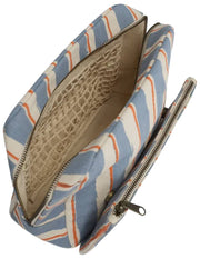 Hindbag Alix Extra Large Toilettaske - Orange/Blå Striber