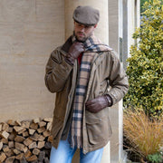 Dents Plaid Ternet kvast tørklæde - Beige