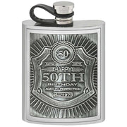 english-pewter-company-6oz-embossed-50th-pewter-hip-flask---silver-34311016