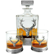 english-pewter-company-650ml-regal-stag-rectangular-decanter---silverclear-34311093