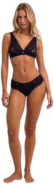 Falke Delicate Touch Triangle Bralette - Sort