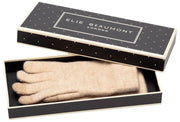 Elie Beaumont strikkede vævede handsker - Oat Beige