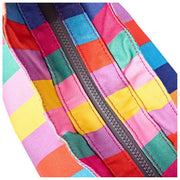 Roka Hoxton Large Bomuld Canvas Skuldertaske - Bred Multi Stripe