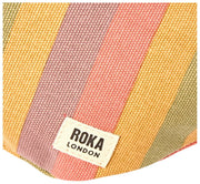 Roka Mill Hill Small Bomuld Canvas Bum Bag - Faded Multi Stripe