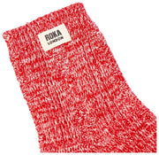 Roka Wallace Crew Socks - Tranebærrød