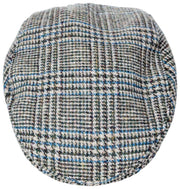 Dents Stanwick Tweed Flat Cap - Blå