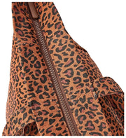 Roka Marylebone Stor bomuldslærred Oversized mulepose - Mini Leopard Brun