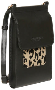Alice Wheeler London Mini Bloomsbury Crossbody Taske - Sort/Leopard