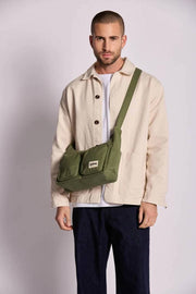 Hindbag Emile Multi Pocket Skuldertaske - Olivengrøn