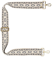 Elie Beaumont Taskerem - Creme/Navy Woven Diamond