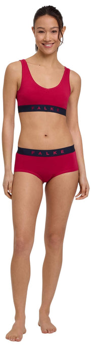 Falke Daily Comfort Print 2-Pak Bustier Bralette - Rød/Sort
