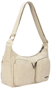 Hindbag Emile Multi Pocket Skuldertaske - Jute Beige