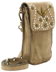 Campomaggi Siena Stud Telefon Holder Taske - Ice Beige