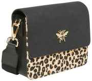 Alice Wheeler London Highbury Crossbody Taske - Sort/Leopard