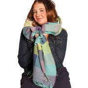 zelly-pleated-detail-checked-scarf---bluepurplegreen-35072480