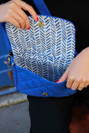 Hindbag Margault Quiltet skuldertaske - Electric Blue