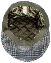 Dents Stanwick Tweed Flat Cap - Blå