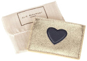 Elie Beaumont Heart Cardholder - Guld/Navy