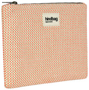 Bagtaske Ema Woven Medium Zipped Pouch - Coral Pink