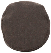 Dents Grafham Herringbone Tweed Flat Cap - Chokoladebrun