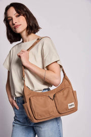 Hindbag Emile Multi Pocket Skuldertaske - Cinnamon Brown