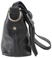 Vivienne Westwood Emma smidig læder skuldertaske - sort