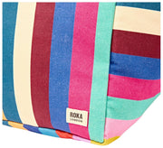 Roka Marylebone Stor bomuldslærred Oversized mulepose - bred multistribe