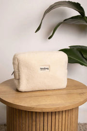 Hindbag Leon Teddy Toilettaske - Arctic White