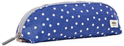 Roka Tate Small Cotton Canvas Pouch - Navy Polka Dot