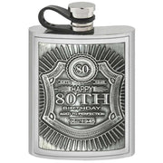 english-pewter-company-6oz-embossed-80th-pewter-hip-flask---silver-34311050