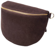 Elie Beaumont Suede Large Sling Bag - Chokoladebrun