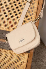 Hindbag Margault Teddy Skuldertaske - Arctic White