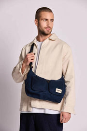 Hindbag Emile Multi Pocket Skuldertaske - Marineblå