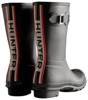 Hunter Original Short Tri Color Logo Wellington Støvler - Sort