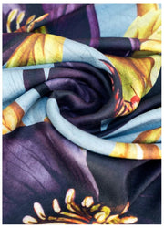 Pulver Hellebore Lux Print tørklæde - Blå